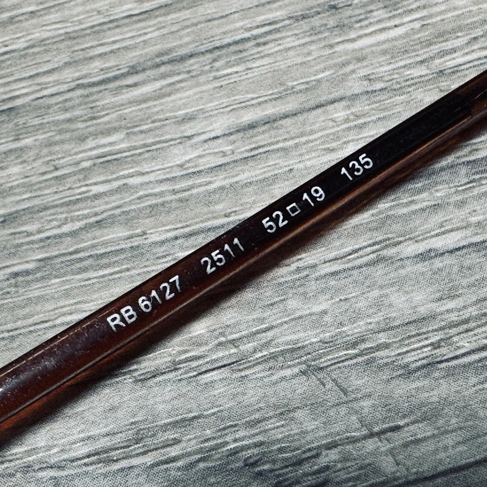 Ray-Ban RB 6127 2511‎ Eyeglass Frames 52-19-135 Brown Rectangular Frames Only